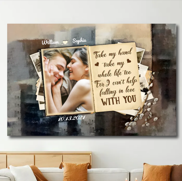 "Forever Yours - Personalized Poster or Canvas for Couples - A Romantic Gift Celebrating Your Special Date"