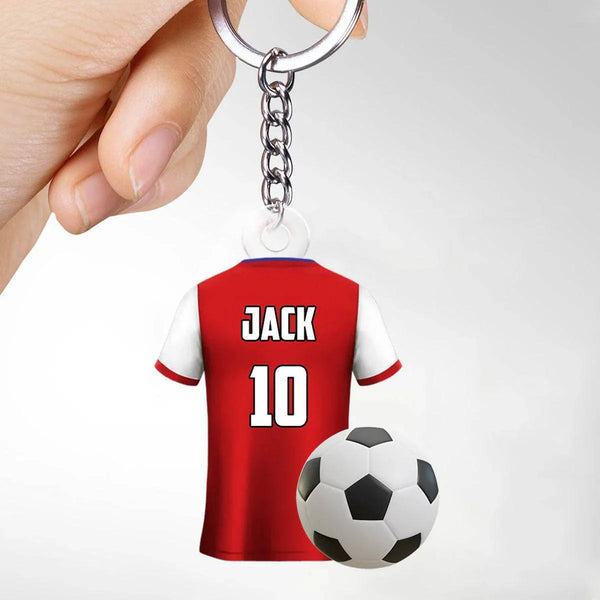 "Personalized Basketball, Soccer, American Football, Baseball Jersey Gift - Custom Acrylic Keychain for Sister, Son , Husband, Him - Perfect Sports Memorabilia Gift"