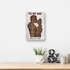 "Personalized Tribute to Dad - 'See Yourself Through My Eyes' Poster or Canvas - A Heartfelt Gift for Father's Day or Any Special Occasion"