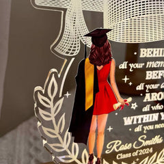 "Personalized 'Behind You All Your Memories' Graduation Gift Custom Shape Warm LED Night Light Plaque"