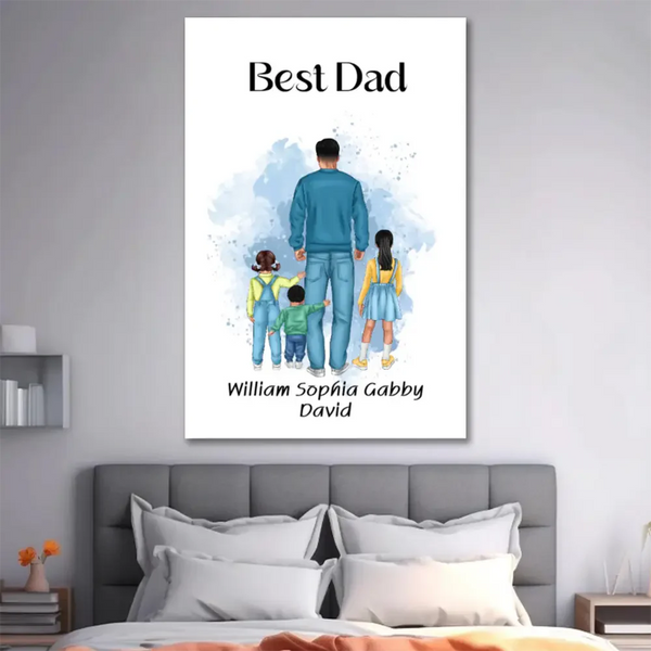 "Customizable 'Best Dad Ever' Poster or Canvas - A Perfect Gift for Father’s Day"